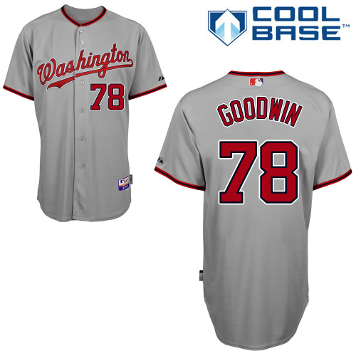 Brian Goodwin #78 MLB Jersey-Washington Nationals Men's Authentic Road Gray Cool Base Baseball Jersey